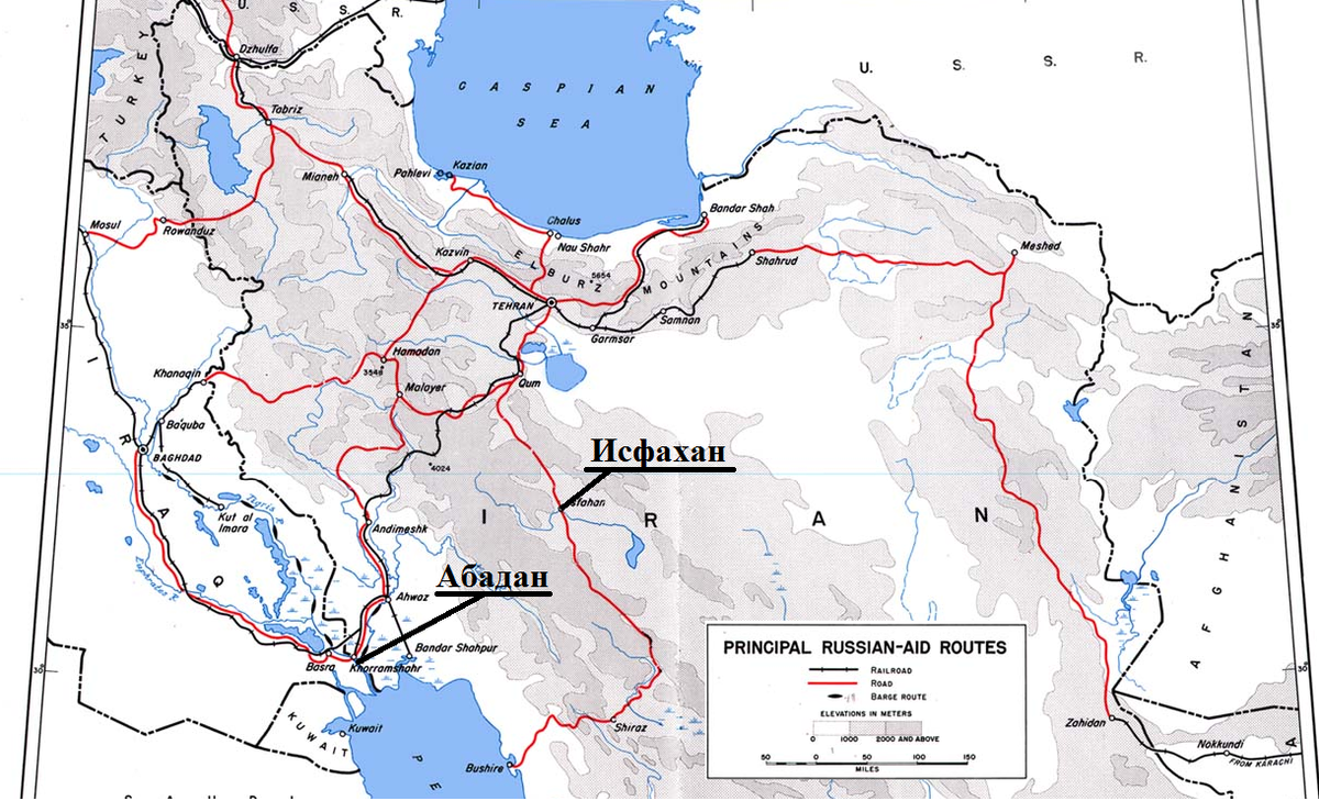 Персидский коридор на карте