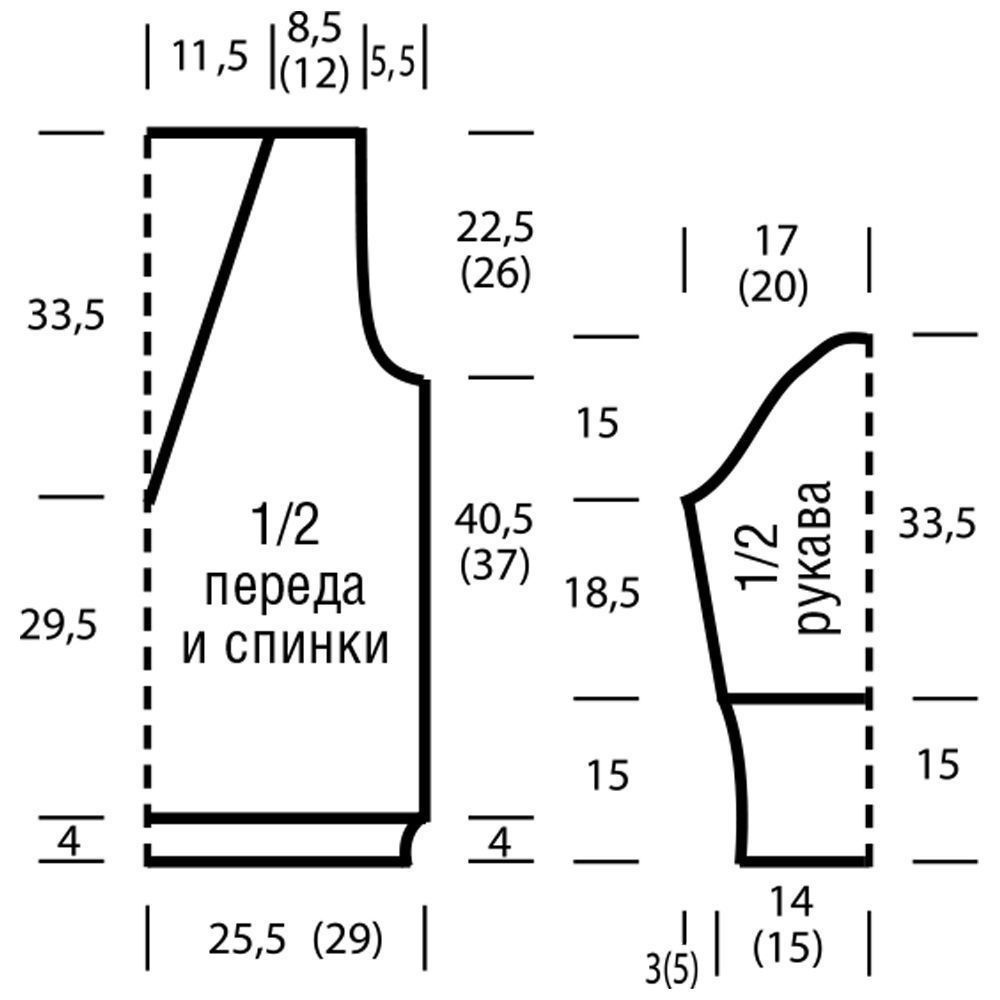 Вязаные кофты с выкройками