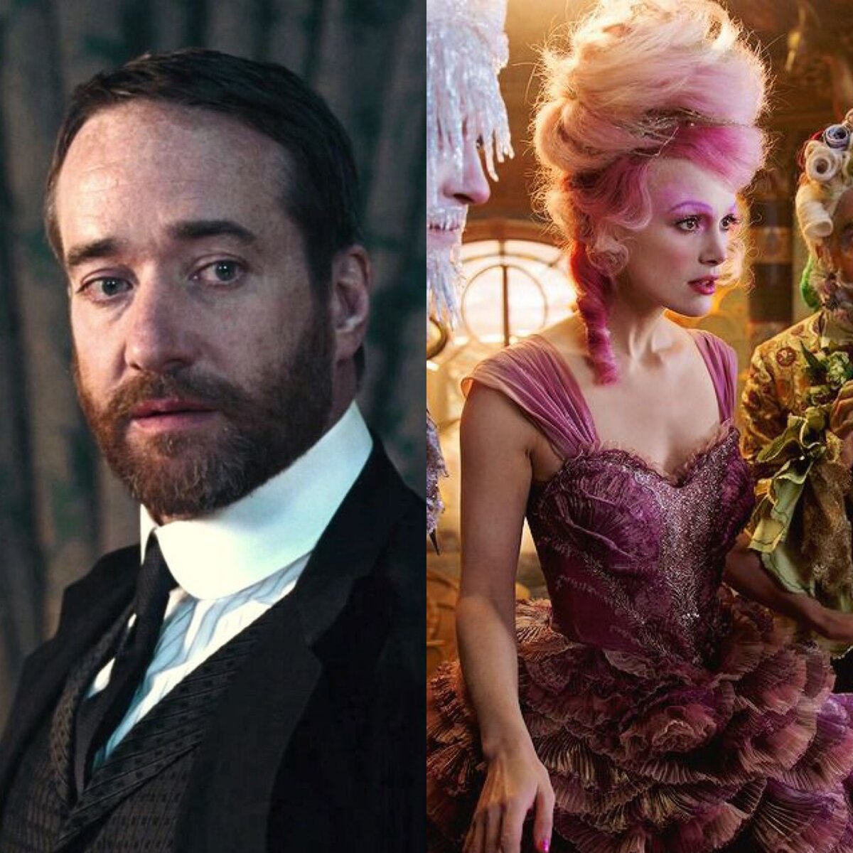 Мистер Штальбаум (Макфэдьен) и Фея Драже (Найтли) в фильме «Щелкунчик и четыре королевства»