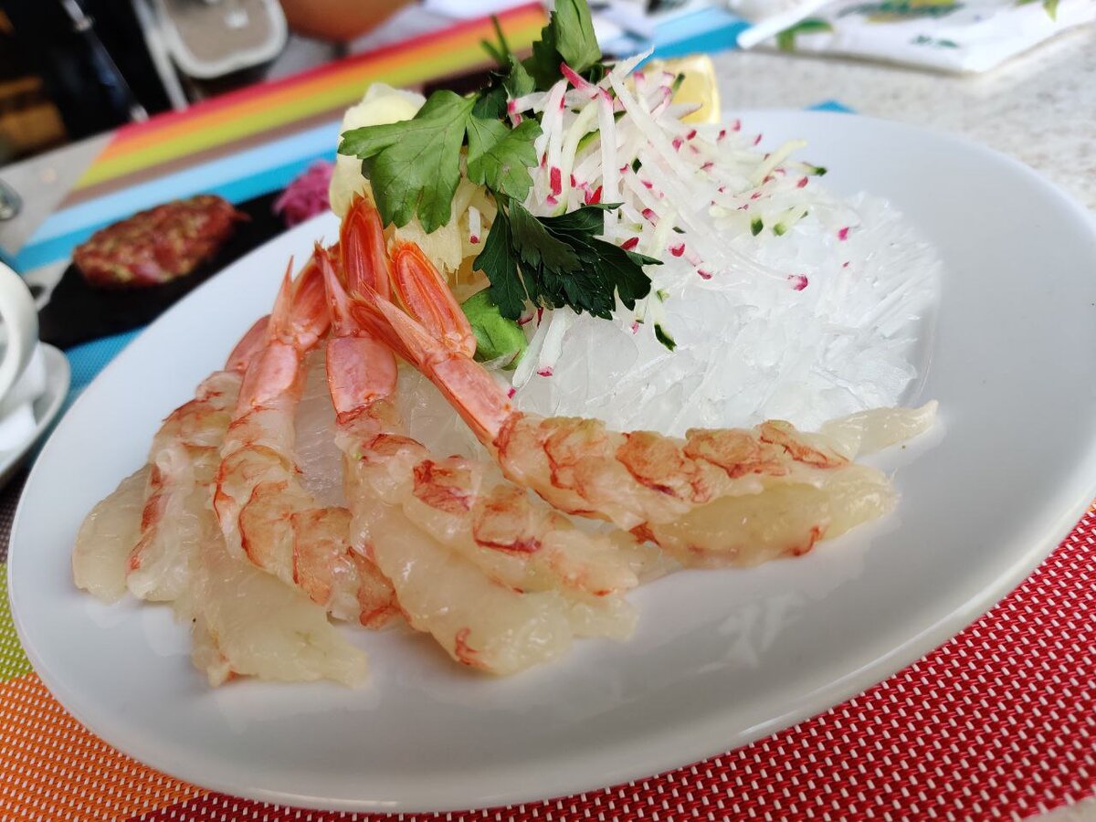 Сашими из креветок