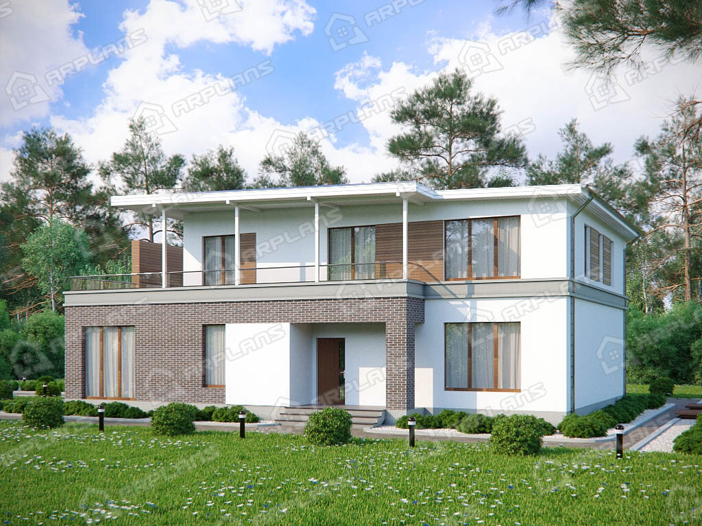 Двухэтажный дом из блоков 350 кв м. Источник arplans.ru