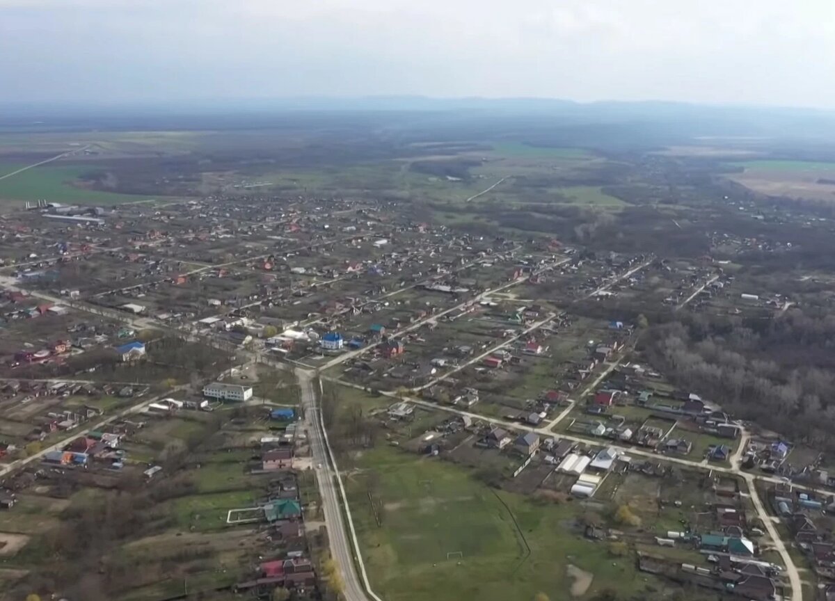 Станица Новодмитриевская с высоты птичьего полета