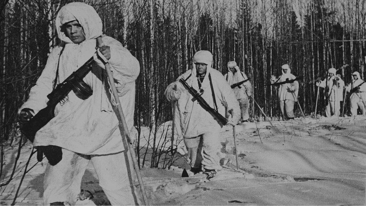 Рис. 1. Один из лыжных батальонов в ВОВ