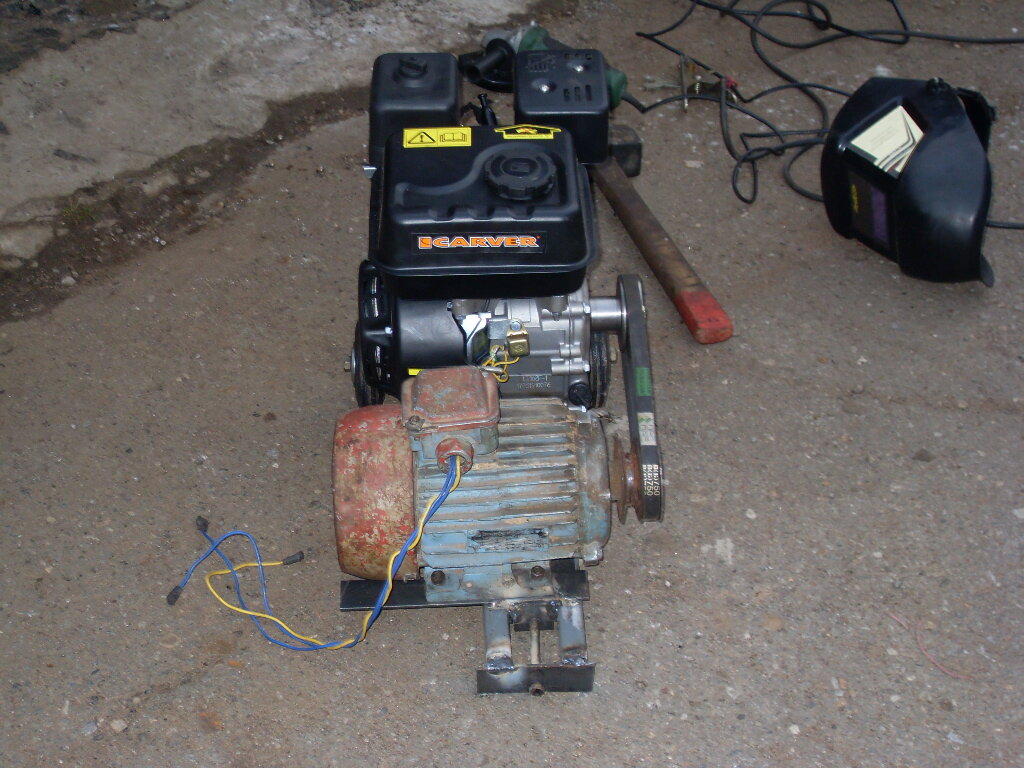 Самодельный генератор 220 - 380 В на основе МБ или мотоблочного двигателя