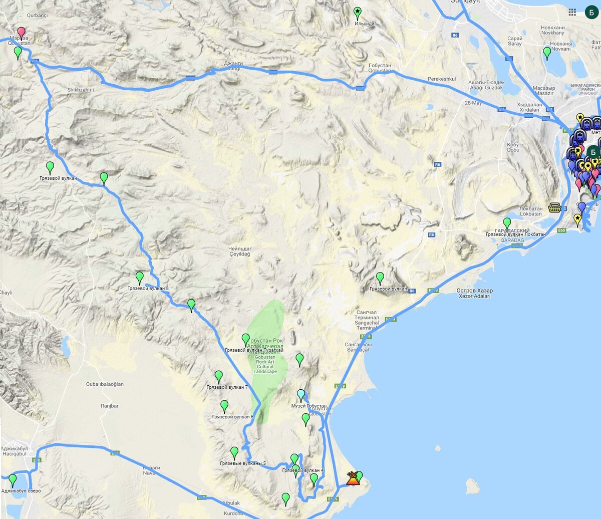 Трек поездки по степям