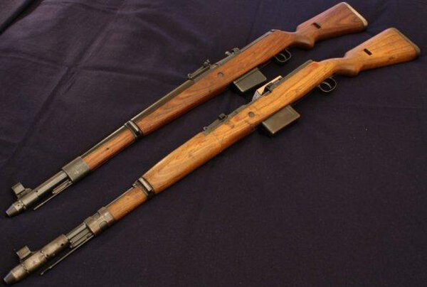 Самозарядная винтовка Mauser Gewehr 41(M) на фото нижняя