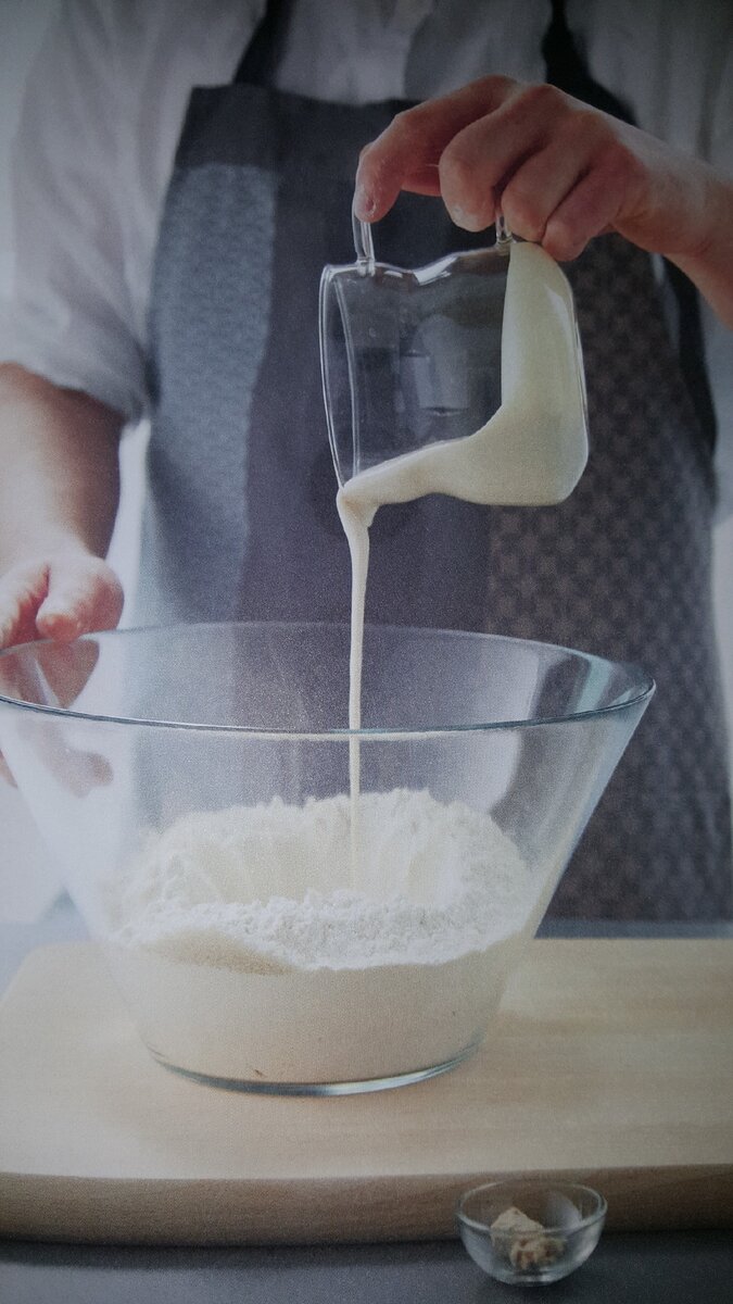 Замес теста на закваске