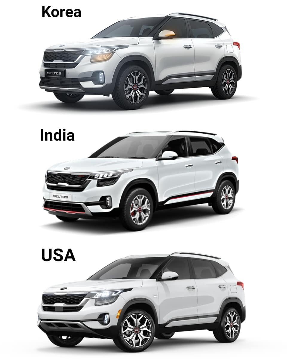 Отличие внешнего вида для рынков разных стран