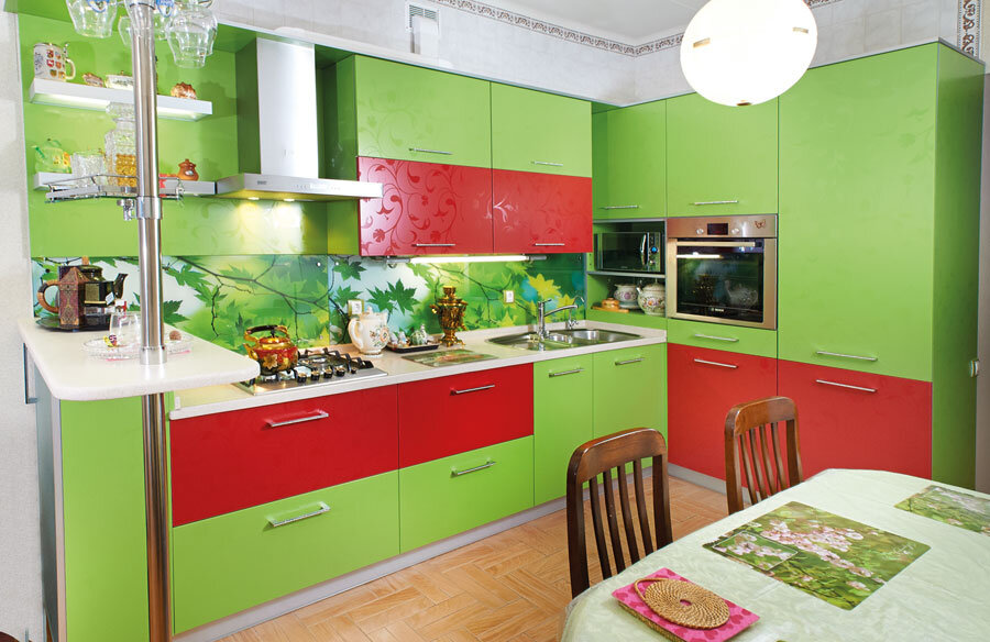 Сочетание цветов в интерьере кухни. Базовые правила на примере 6 основных цветов