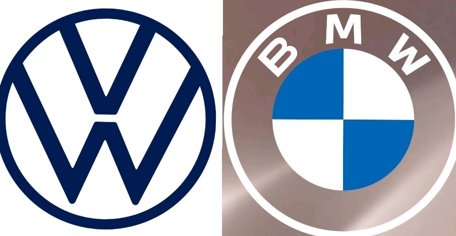 Новые логотипы Volkswagen и BMW
