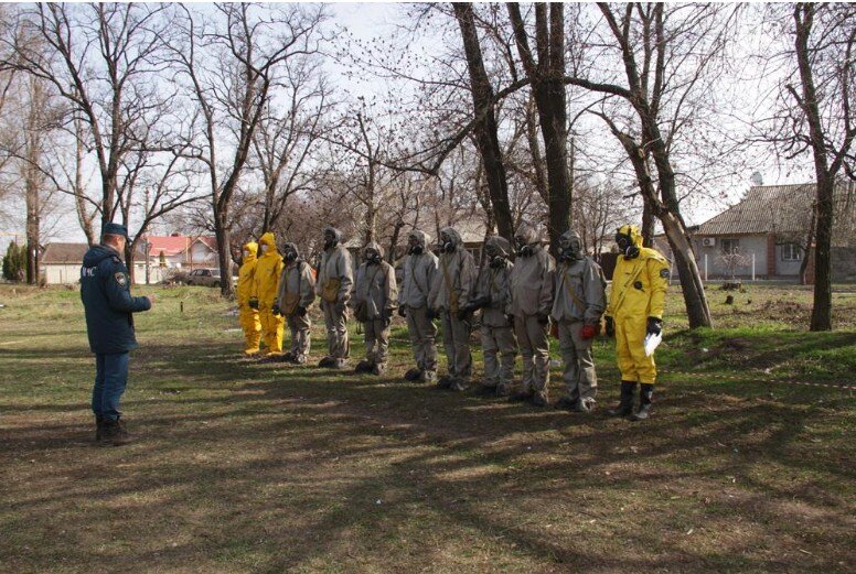 фото учений МЧФ ДНР по борьбе с коронавирусом