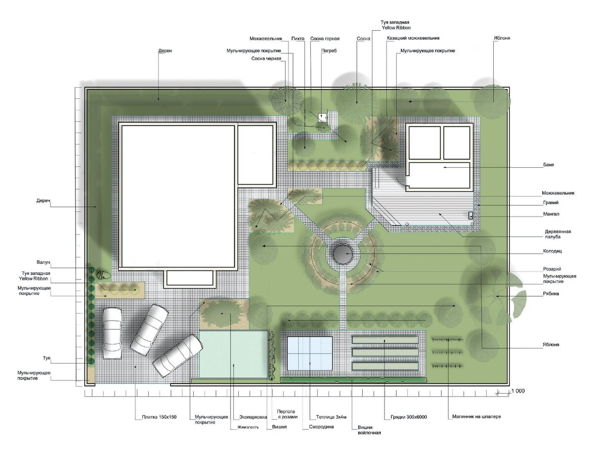 Ландшафтный проект участка 