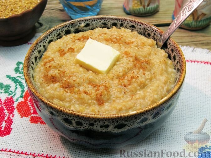 сок яблочный, крупа пшеничная, сахар, соль, корица молотая, масло сливочное