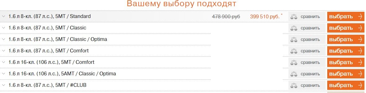 Страница с официального сайта https://www.lada.ru/