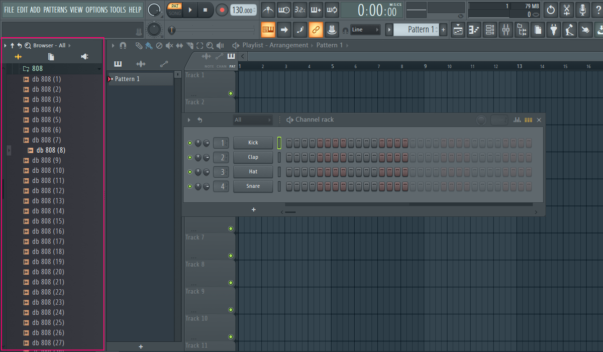 Слева колонка это и есть браузер=)