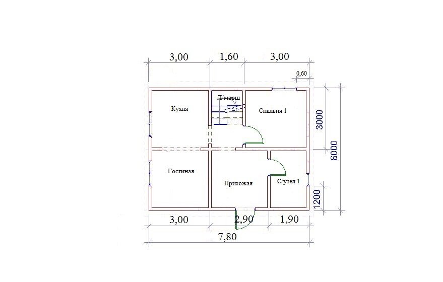 План первого этажа