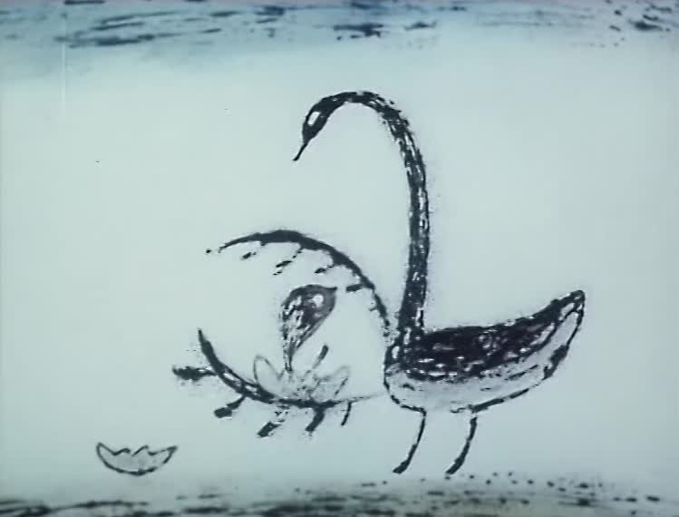 Кадр из мультфильма "Бескрылый гусенок"