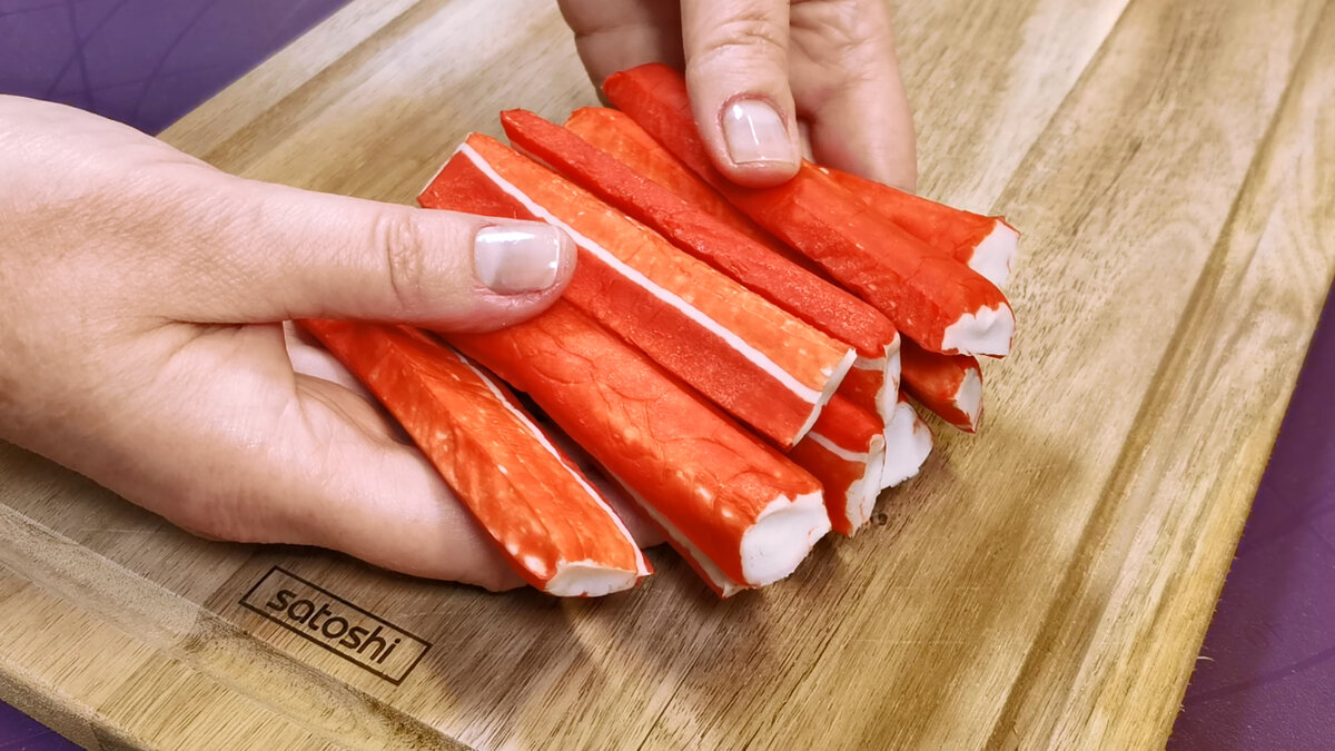 Закуска из крабовых палочек
