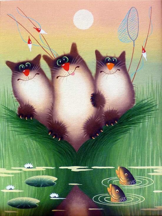 Котики Александра Зотова. Яндекс картинки
