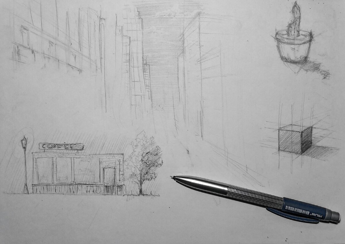 Зарисовка, выполненная менее чем за 10 минут