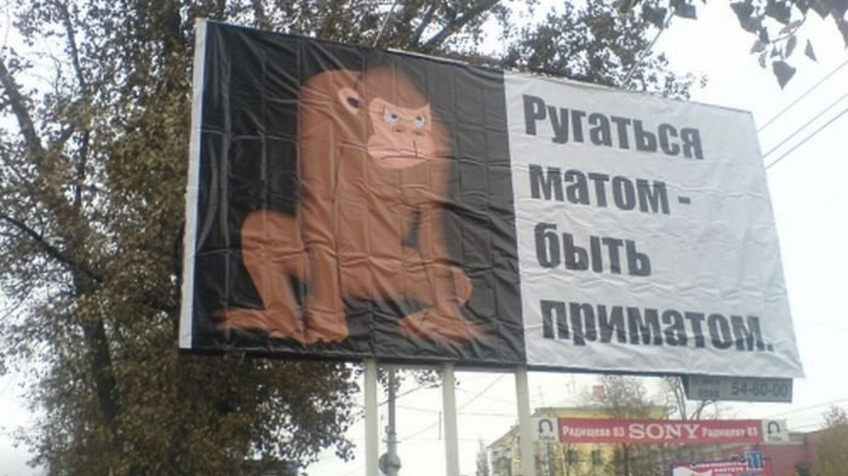 Ругается русским матом