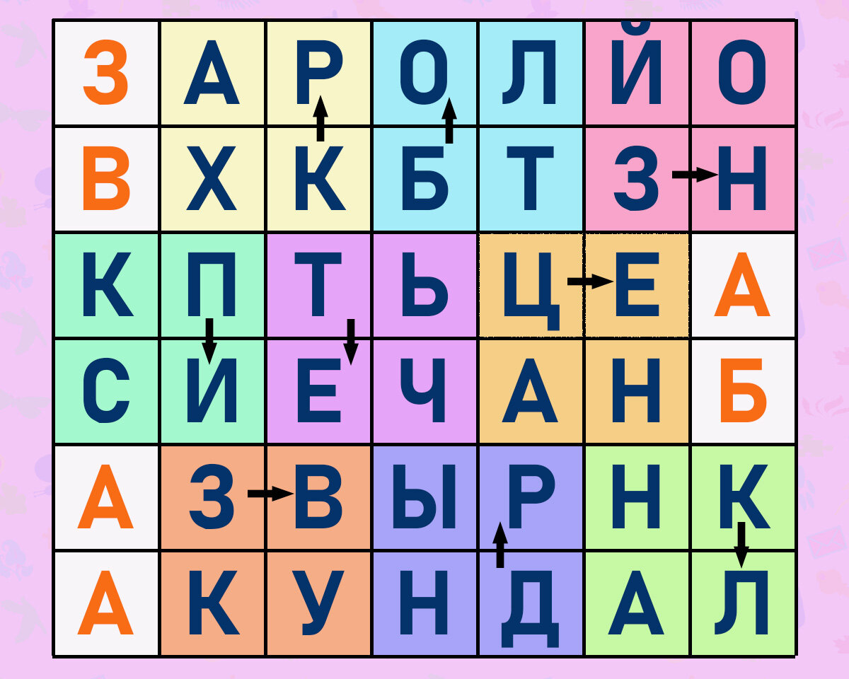 Прочее 4 букв. 4 Буквы в квадрате.