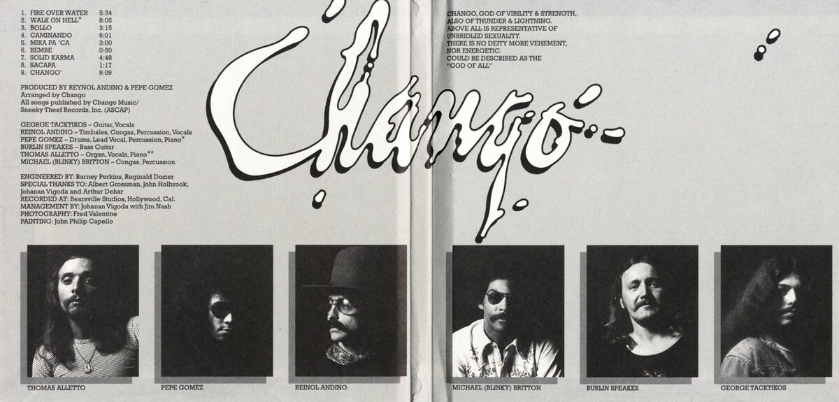 Chango. Chango 1975. Inlay. Обложка альбома.