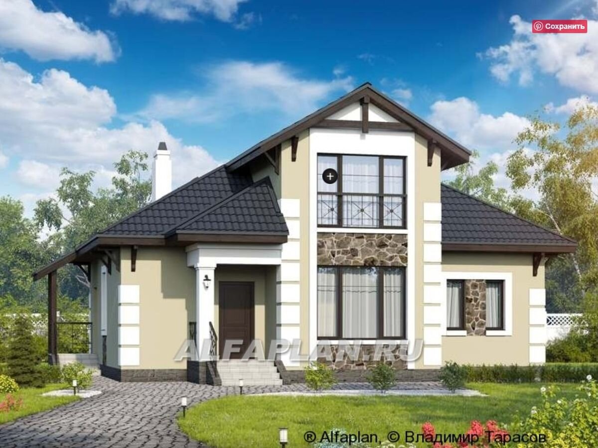 НА СЛАЙД-ШОУ 4 ФОТО: Проект загородного дома "Простоквашино" 328А, прямой вариант планировки дома