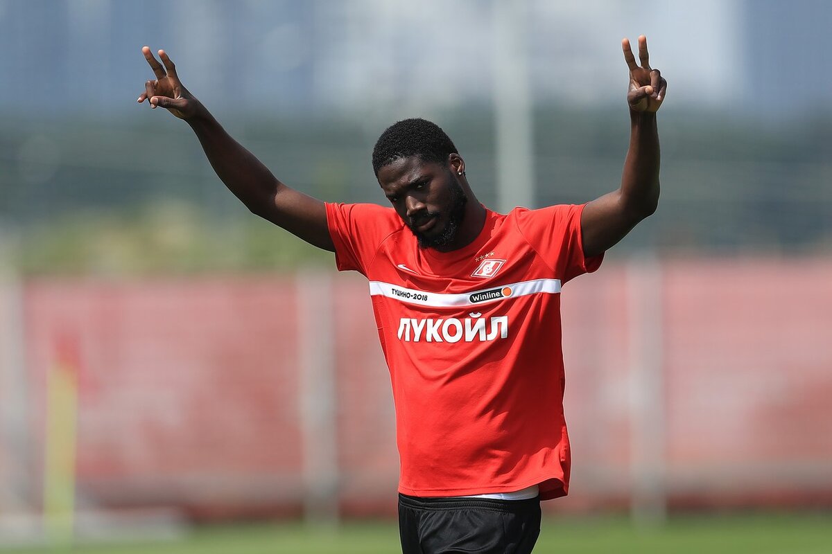 Шамар Николсон снова работает на тренировках в "Спартаке". Фото: пресс-служба ФК "Спартак" (Москва).