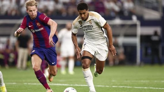 Начнется ли сезон Ла Лиги 2023-24, сможет ли "Барселона" защитить свой чемпионский титул, а "Реал Мадрид" - вернуть себе корону? (Фото: Antonio Villalba/Real Madrid via Getty Images)