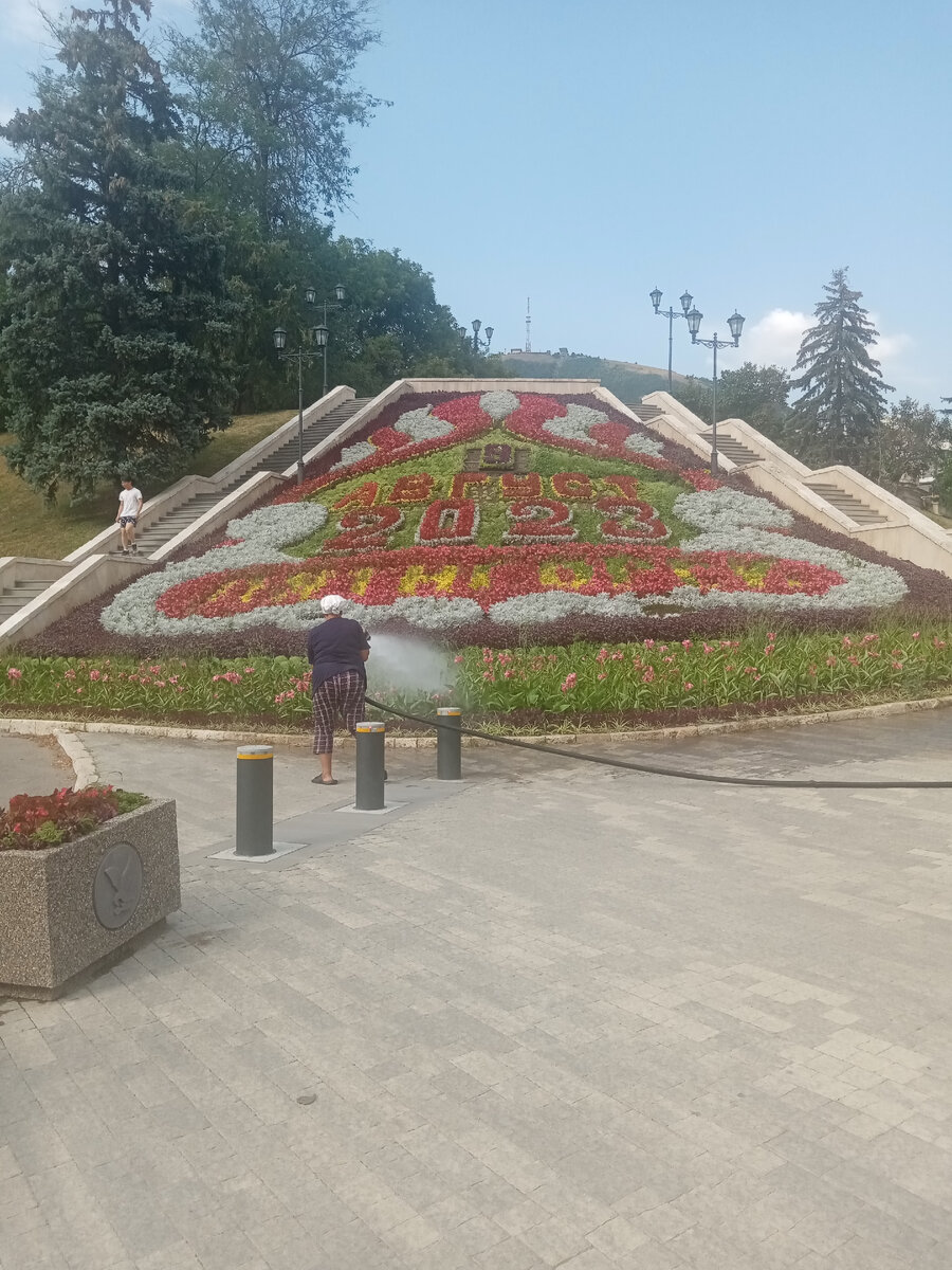 Поливают цветочки в жару 35+