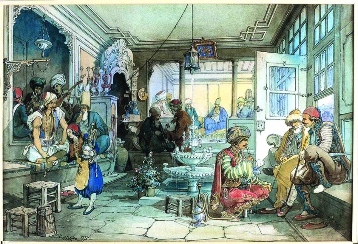 Кофейня в Османской империи. Источник: https://i.hurimg.com