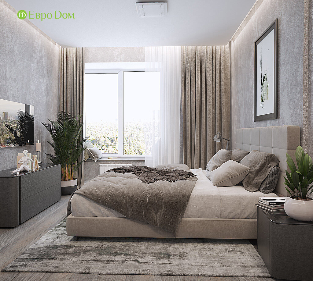 На фото: ремонт в современном стиле, выполненный в спальне