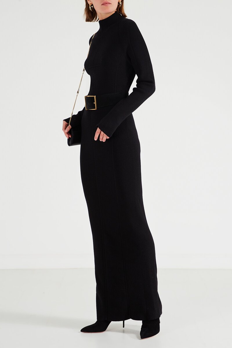 Черное вязаное платье Color°Temperature 