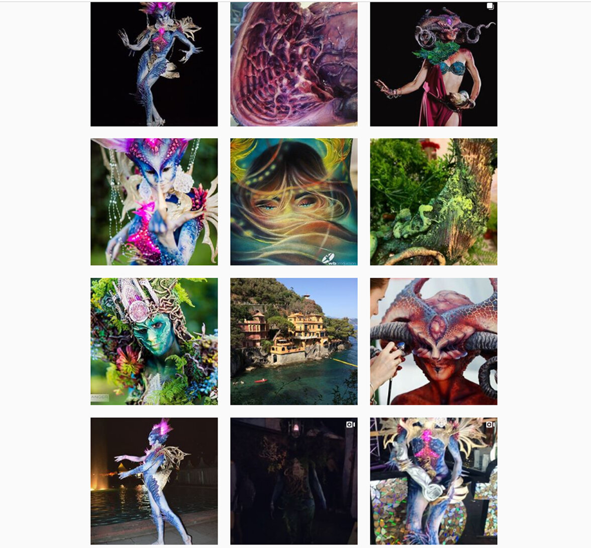 В жизнь плавно заходили боди-арт, грим и бутафория