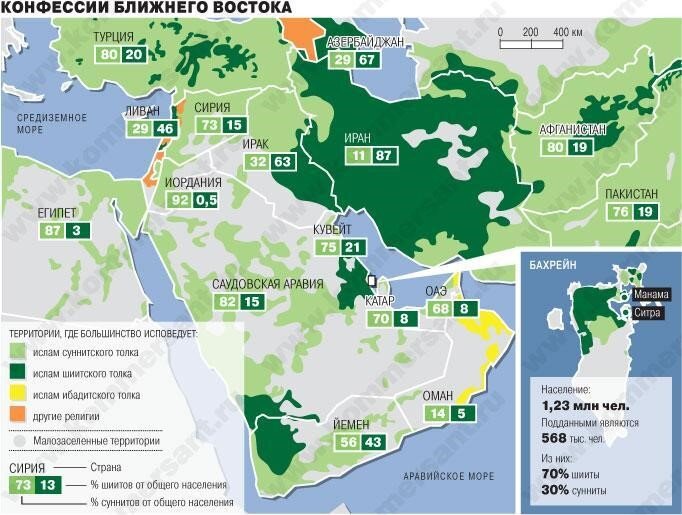Сунниты в россии карта