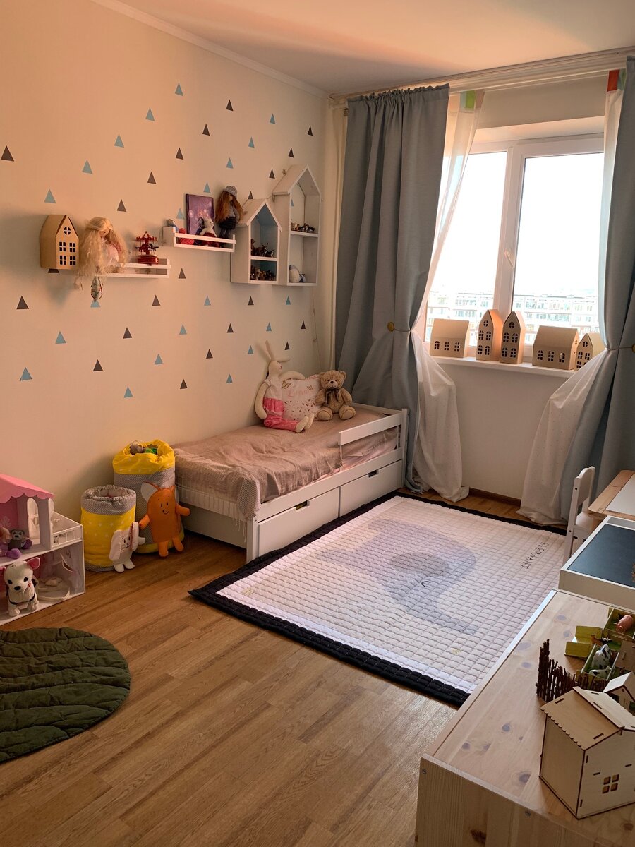 Дизайн детской комнаты для дочки 5 лет 14 квадратов