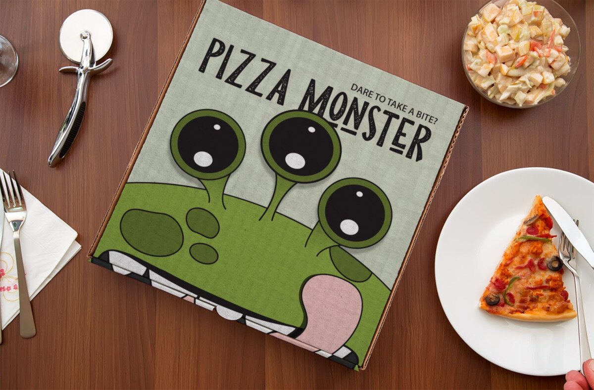 Дизайн упаковки для пиццы Pizza Monster | Антэк | Дзен