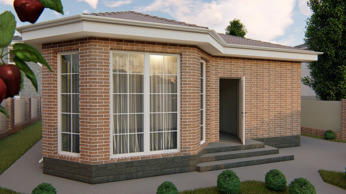 Вид на главный фасад. Источник изображения: канал "Строительство домов и бизнес", Яндекс Дзен.