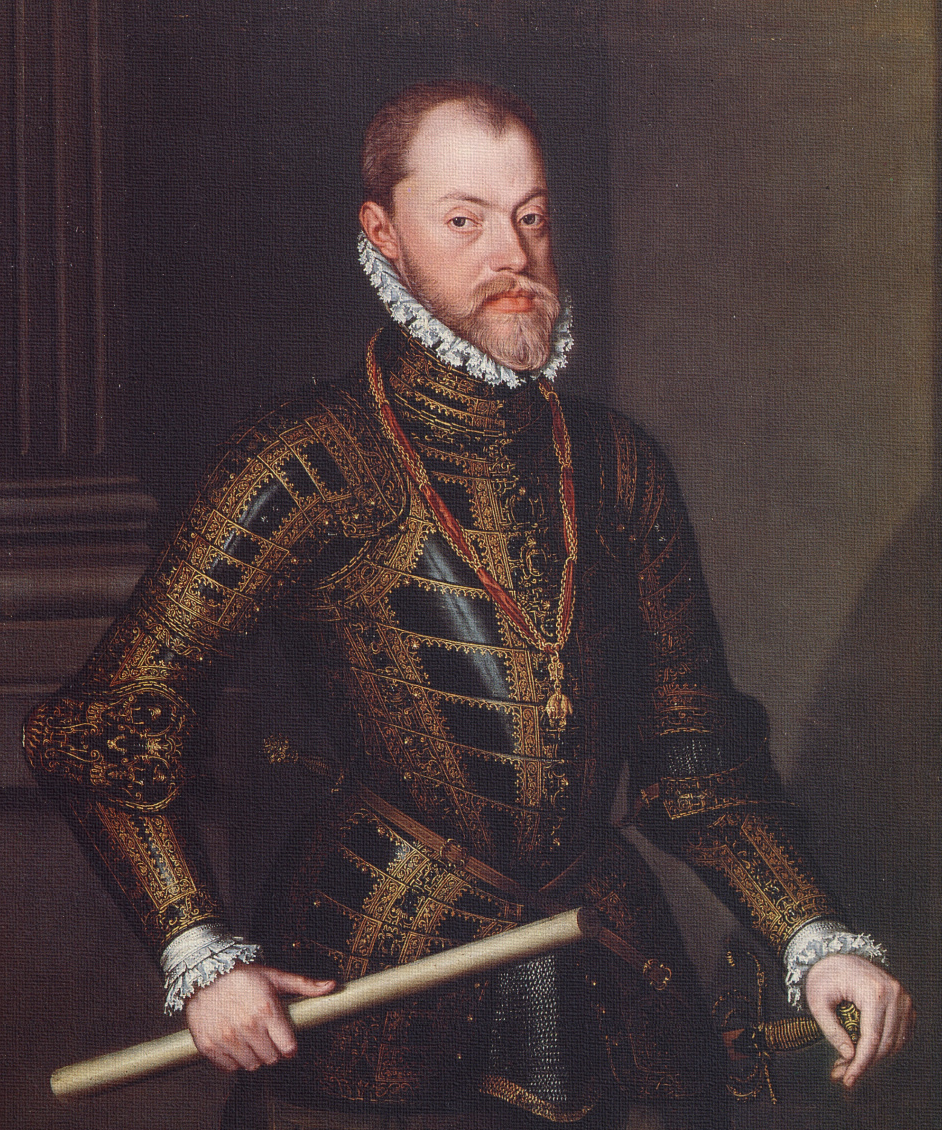 Король Испании Филипп II Габсбург (1527 - 1598 гг) 