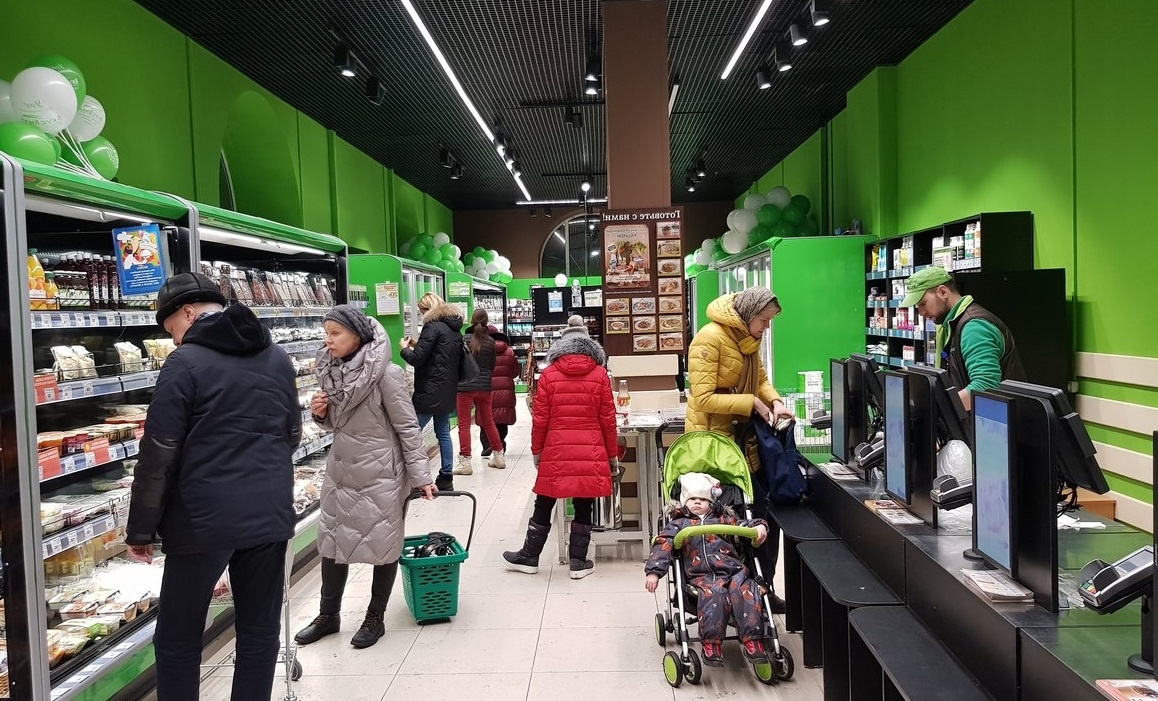 Магазины Вкусвилл всегда были полны покупателей