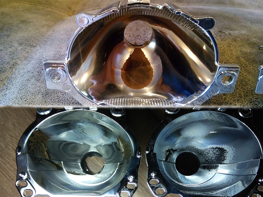 сгоревшие отражатели