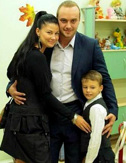 Максим Щеголев с первой женой Татьяной Солнцевой и сыном Ильёй