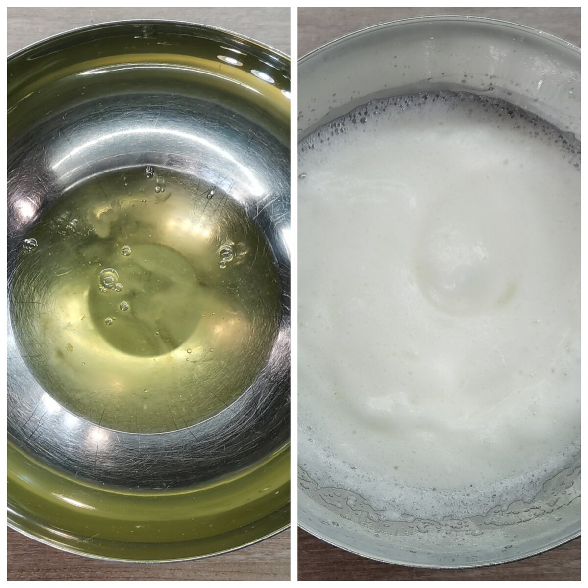 К белкам добавляем щепотку соли и взбиваем до состояния пены