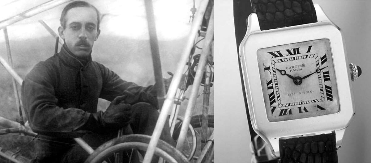 Именно для Альберто Сантос-Дюмона были разработаны первые мужские наручные часы Cartier Santos в 1904 г