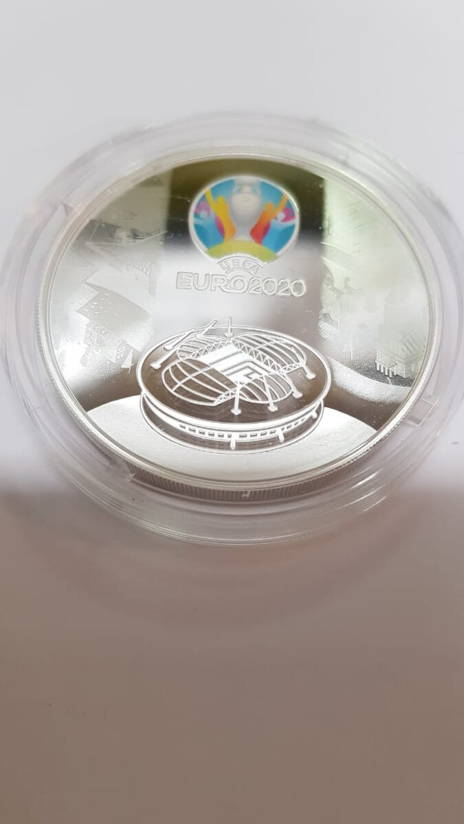 Серебряная монета EURO 2020