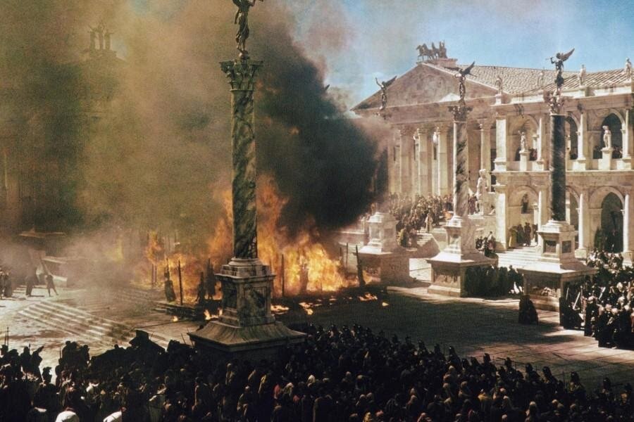 Кадр из фильма «Падение Римской империи», 1964 г.