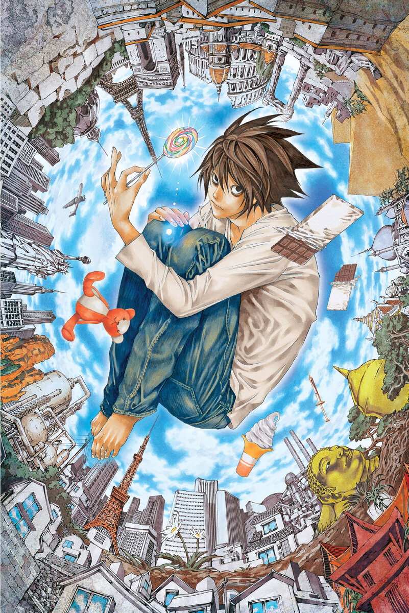 Иллюстрация Такэси Обаты к ранобэ М «L: Изменить мир» © ООО «Издательская Группа «Азбука-Аттикус»