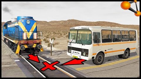 ПРОСКОЧИТЬ ПЕРЕД ПОЕЗДОМ! УСПЕЮ? - BeamNg Drive