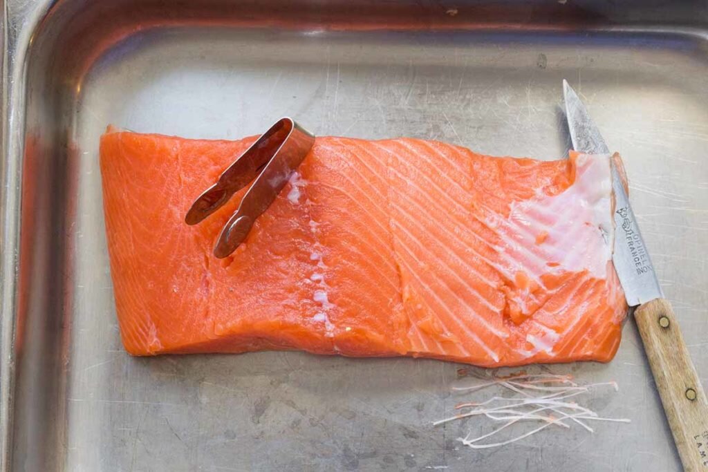 Кусочки красной рыбы в духовке